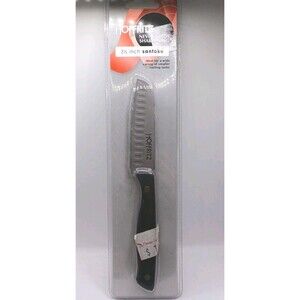 NEW VERY SHARP HOFFRITZ 3.5” Blade Stainless Steel Santoku Knife w/ Black Handle